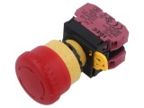 Comutator Siguranță IDEC 22mm, 2 NC, LED Roșu, Poz. Stabilă