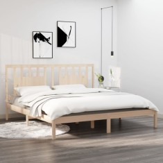 vidaXL Cadru de pat, 200x200 cm, lemn masiv de pin 3104083