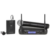 Set doua microfoane (mana + clip) vhf azusa