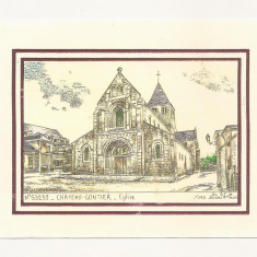 FA25-Carte Postala- FRANTA - Chateau Gontier, Eglise, necirculata