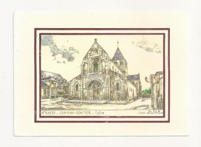 FA25-Carte Postala- FRANTA - Chateau Gontier, Eglise, necirculata foto