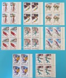 TIMBRE ROMANIA 1992 L.P. 1274 J.O. ALBERTVILLE BLOC DE 4 MNH