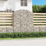 vidaXL Coș gabion arcuit, 150x30x180/200 cm, fier galvanizat 153449