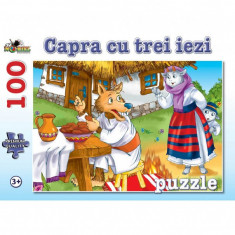 Puzzle 100 piese Capra cu Trei Iezi foto