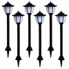 VidaXL Lămpi solare de exterior cu LED, 6 buc., negru