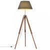 Lampă de podea trepied maro miere și negru 141 cm lemn de tec