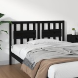 Cumpara ieftin Tăblie de pat, negru, 140,5x4x100 cm, lemn masiv de pin