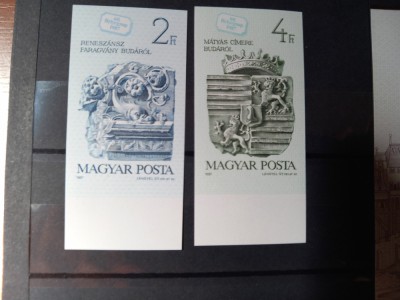 Ungaria.1987 - Ziua marcii postale , MNH Nedantelat - Mi 3918 B - 3919 B foto