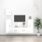 vidaXL Set dulap TV, 5 piese, alb extralucios, lemn prelucrat