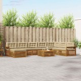 Cumpara ieftin Set de canapele de exterior 9 buc. 7-Locuri Natural si Bej