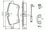 Set placute frana,frana disc MERCEDES B-CLASS (W245) (2005 - 2011) BOSCH 0 986 494 085