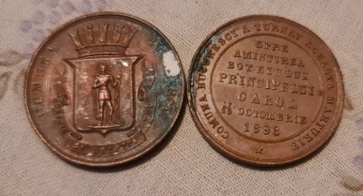 Medalie botezul principelui Carol 1898. foto