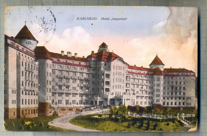 AD 332 C. P. VECHE - KARLSBAD - HOTEL ,,IMPERIAL&quot; -CEHOSLOVACIA-1927-CALIMANESTI
