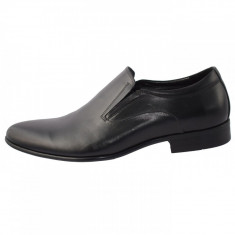 Pantofi barbati, din piele naturala, Saccio, 626304-1, negru foto