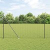&Icirc;ngrădire cu st&acirc;lpi Gri 1.5 x 10 m Oțel
