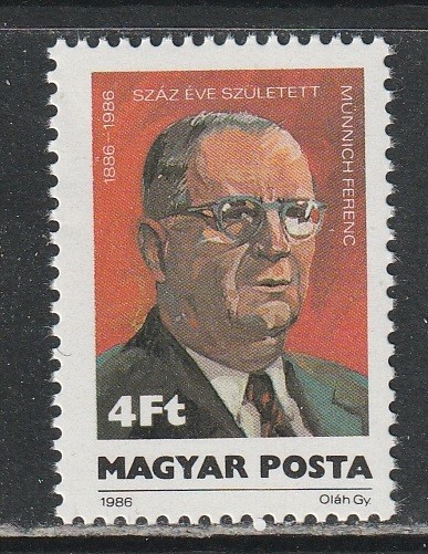 Ungaria 1986 - 100 de Ani de la Nasterea lui Ferenc Munich 1v MNH