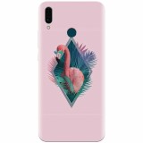 Husa silicon pentru Huawei Y9 2019, Flamingo With Sunglass