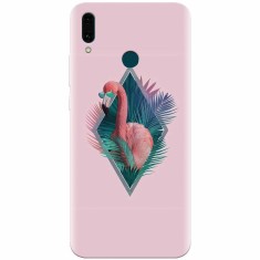 Husa silicon pentru Huawei Y9 2019, Flamingo With Sunglass foto