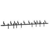 Cumpara ieftin Set feronerie pentru usi glisante, negru, 305 cm, otel