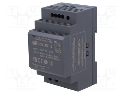 Convertor DC/DC 60W MEAN WELL 9-36VDC la 12VDC 5A DDR foto