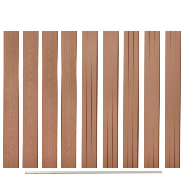 vidaXL Plăci de schimb pentru gard, 9 buc., maro, 170 cm, WPC