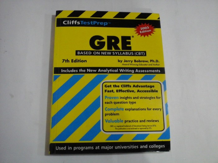 GRE * BASED ON NEW SYLLABUS (CTB) - Jerry Bobrow - 2003 edition