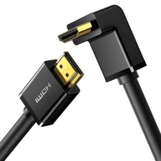 CABLU video Ugreen, &amp;quot;HD103&amp;quot; HDMI (T) la HDMI (T), unghi 90 grade la un capat, rezolutie maxima 4K UHD (3840 x 2160) la 60 Hz, conectori auri