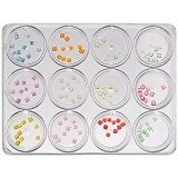 Cumpara ieftin Kit nail art, 12 buc - pătrate 4x4 mm, 5g, INGINAILS
