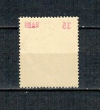 1952 - Planul cincinal, supratipar 35 bani / 4 lei, eroare - abklatsch, neuzat