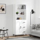 vidaXL Dulap &icirc;nalt, alb, 69,5x34x180 cm, lemn compozit