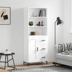 vidaXL Dulap &icirc;nalt, alb, 69,5x34x180 cm, lemn compozit