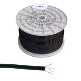 Rola cablu 2 x RCA, 4 mm, Negru, General