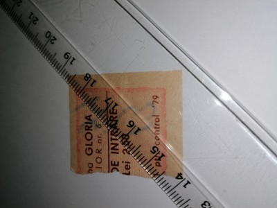 BILET DE INTRARE VECHI - CINEMA GLORIA foto