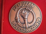 1979-A VIII-a ed. a J. Panam.-S. Juan Puerto Rico-Med. jubiliara-cutie originala