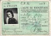 A3219N Carte de identitate CFR pentru călătorii limitate cu 50% reducere, 1945, eliberată pentru o studentă 25 lei