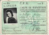 A3219N Carte de identitate CFR pentru călătorii limitate cu 50% reducere, 1945, eliberată pentru o studentă 25 lei