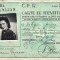 A3219N Carte de identitate CFR pentru călătorii limitate cu 50% reducere, 1945, eliberată pentru o studentă 25 lei