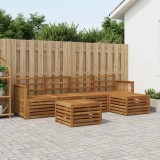 vidaXL Set de canapele de exterior 6 pcs natural 3384265