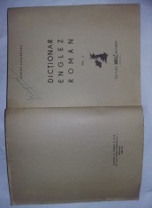 Carte veche Dictionar englez roman zahareanu 1946,int.NEFOLOSITA,Tp.GRATUIT foto