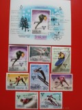 SHARJAH, GRENOBLE SUPRATIP. - COLIȚĂ + SERIE COMPLETĂ MNH