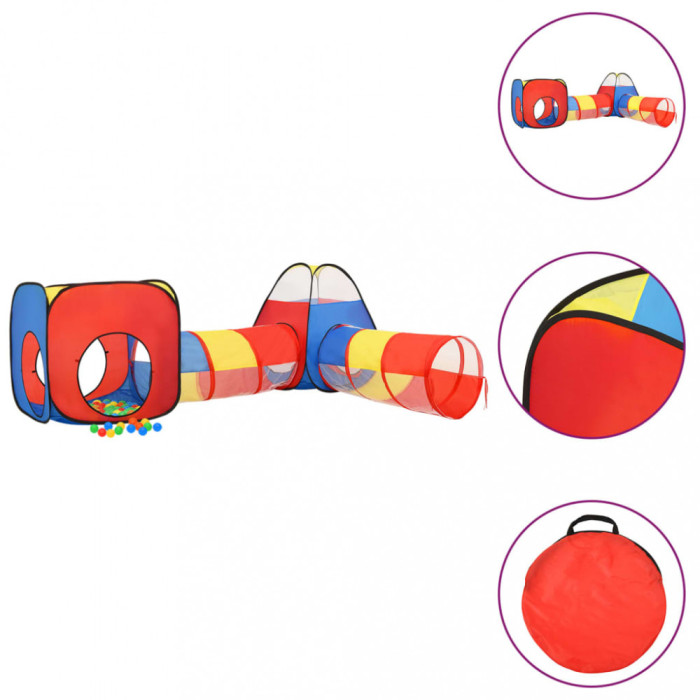 Cort de joaca pentru copii, 250 bile, multicolor, 190x264x90 cm GartenMobel Dekor