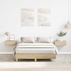 VidaXL Cadru de pat fără saltea Stejar Sonoma 135x190cm Lemn prelucrat 861068