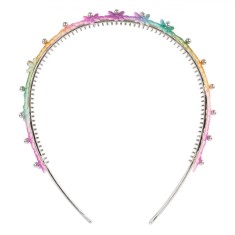 Bentiță Păr, Model Flori, Multicolor, Pentru Copii, Glitter