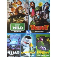 DVD 5in1: The Wild/ Valiant/Finding Nemo/Shark Tale/ A Bug&amp;#039;s Life foto
