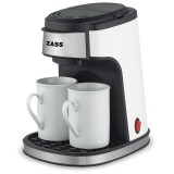 Cafetiera cu filtru Zass, 450 W, 2 cesti ceramice incluse, picioruse antialunecare