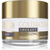 Delia Cosmetics Gold &amp; Collagen Therapy crema de noapte mărește elasticitatea pielii 50 ml