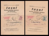 1944 Romania - 2 reviste Iasul, banderole cu marci Cercul Iesenilor seria a 4-a