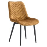Cumpara ieftin Scaun dining catifea maro metal negru Zaina 50x63.5x84 cm