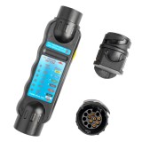 Tester priza si mufa remorca AMiO 7/13 pini cu adaptoare si baterie 9V