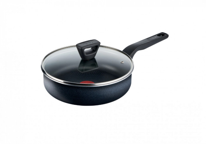 Tigaie saute Tefal XL Force cu capac, 24 cm, indicator termic Thermo Signal